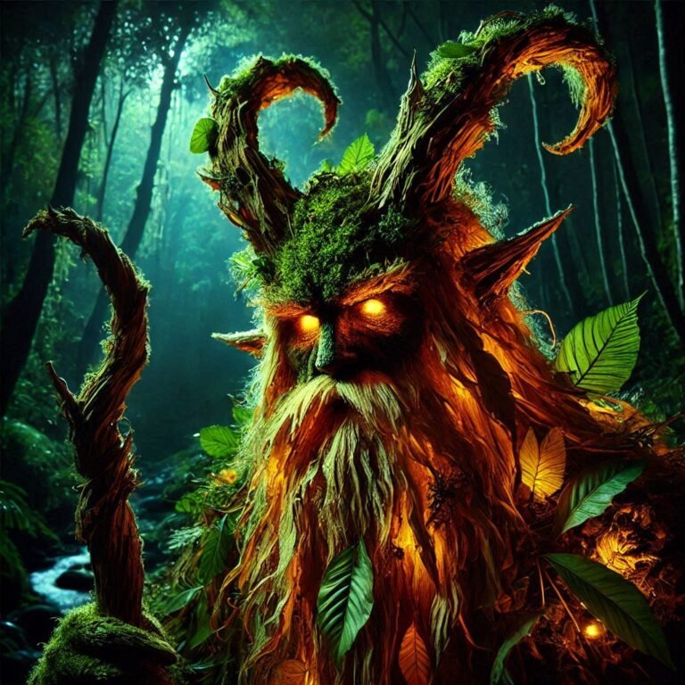 Papa Bois Caribbean folklore forest guardian with deer legs